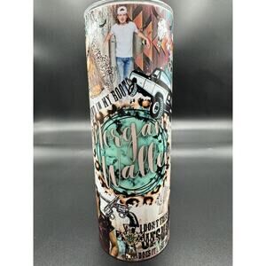 20oz skinny tumbler CUSTOM MADE stainless steel with Lid/Straw‎ MORGAN WALLEN